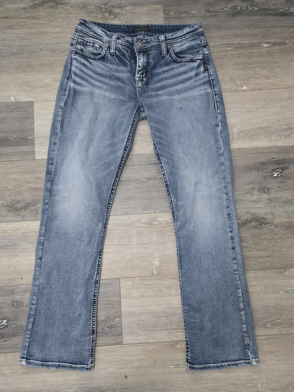 Silver Jeans Women's Faded Blue Bootcut Denim